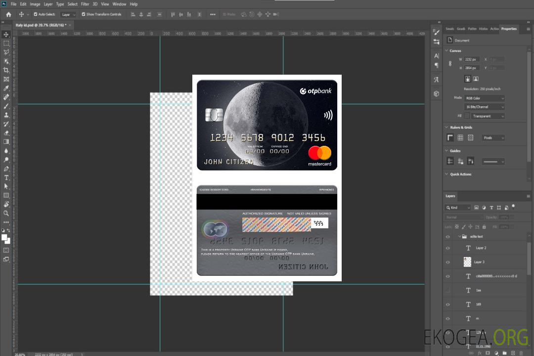 Banque OTP d'Ukraine Mastercard d'Ukraine template